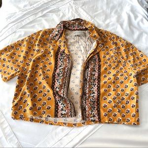 Urban Outfitters Cropped Button Down Shirt